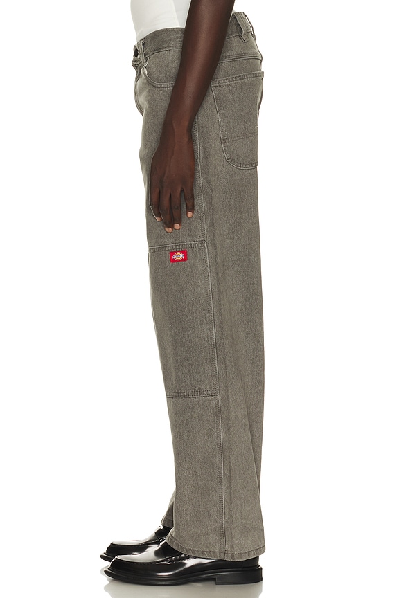 view 2 of 6 Loose Straight Double Knee Jean in Grey Wash Tinted