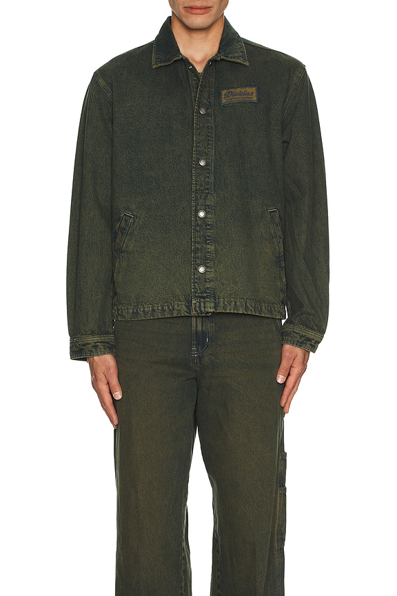 view 4 of 5 Lewistown Denim Jacket in Green Tone Fade