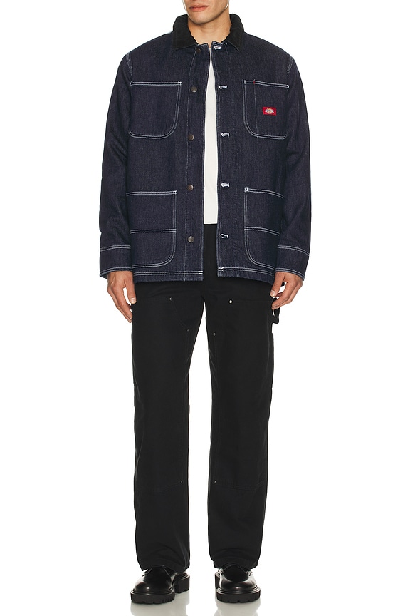 view 2 of 5 Denim Blanket Lined Chore Coat in Rinsed Indigo Blue