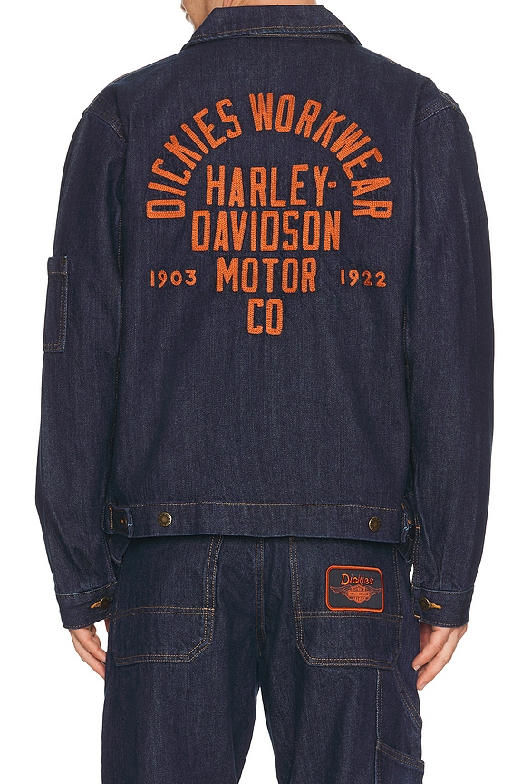view 1 of 5 x Harley Davidson Denim Jacket in Rinsed Indigo Blue