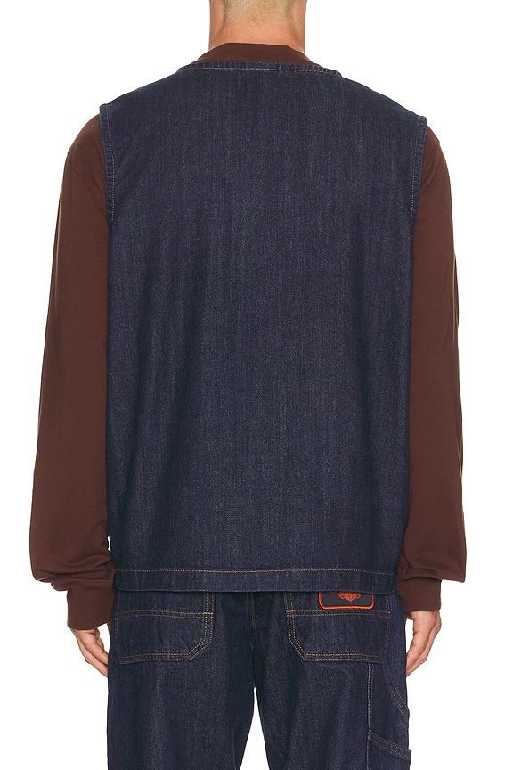 view 2 of 5 GILET in Rinsed Indigo Blue