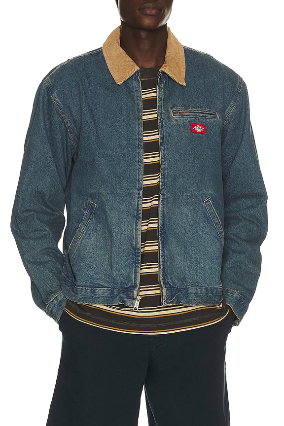 view 1 of 5 Denim Painter Jacket in Khaki Tinted Blue