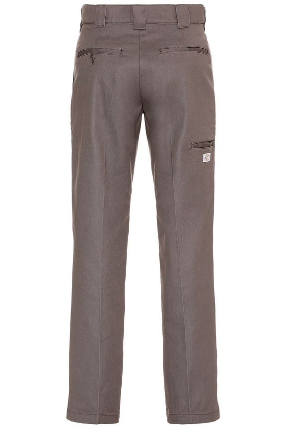 view 2 of 3 Flat Front Double Knee Straight Leg Pant in Grey