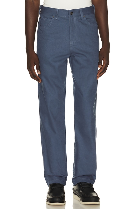 view 1 of 6 Wellsville Loose Tapered Twill Pant in Retro Indigo