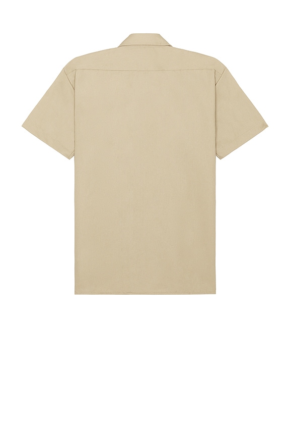 view 2 of 3 Original Twill Short Sleeve Work Shirt in Khaki