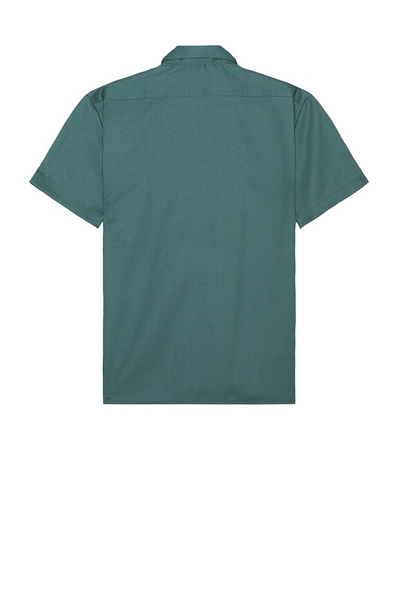 view 2 of 3 Original Twill Short Sleeve Work Shirt in Lincoln Green