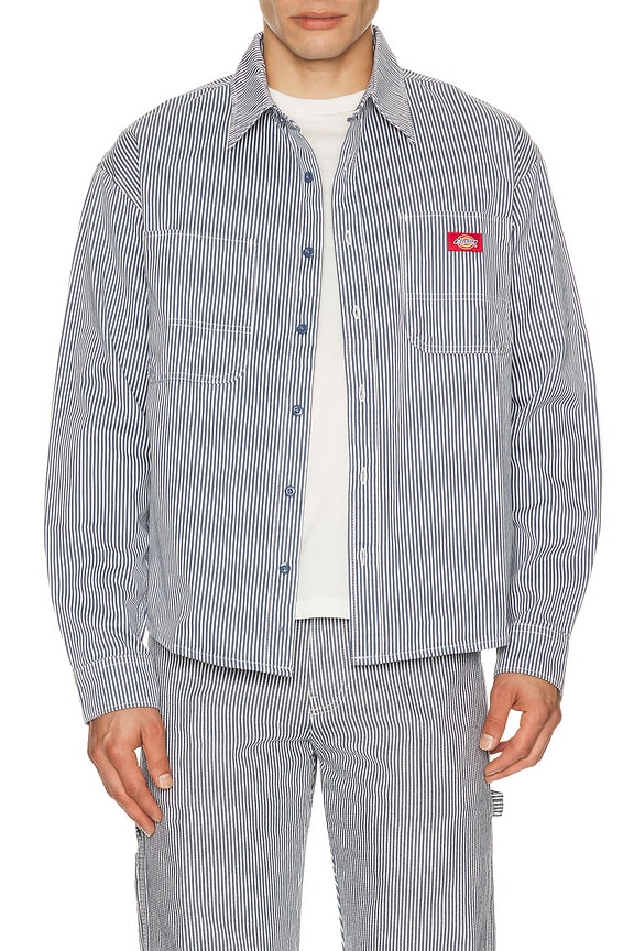 view 1 of 5 Hickory Long Sleeve Work Shirt in Retro Indigo