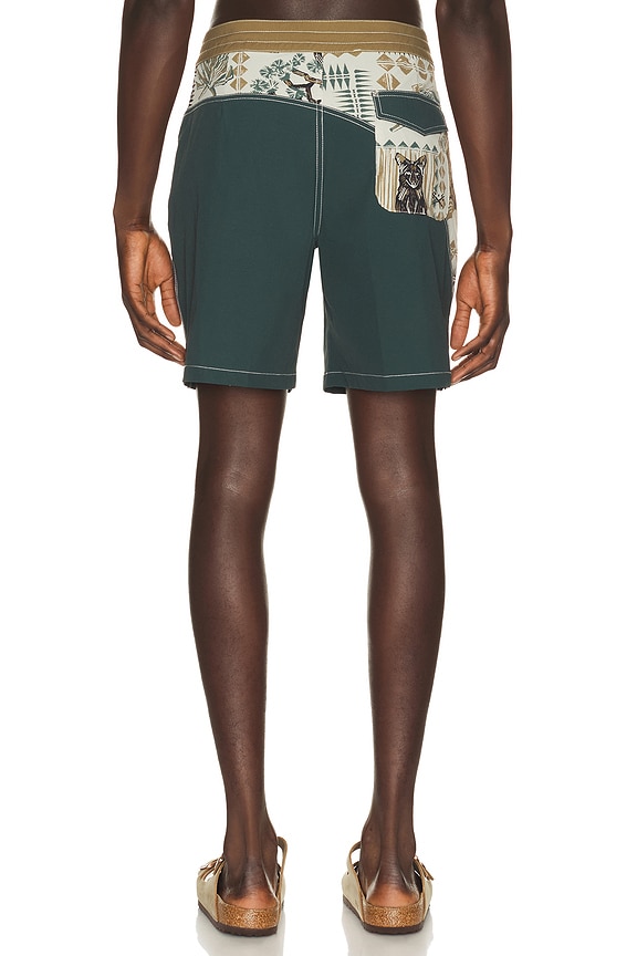 view 2 of 5 SHORTS PLAYEROS in Green & Brown