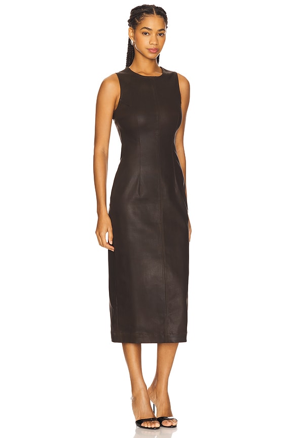 view 2 of 3 Esme Midi Dress in Walnut Coated