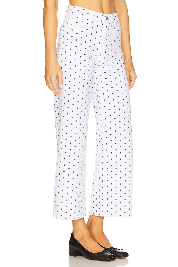 view 2 of 6 Hepburn High Rise Wide Leg Jeans in Marine Dots