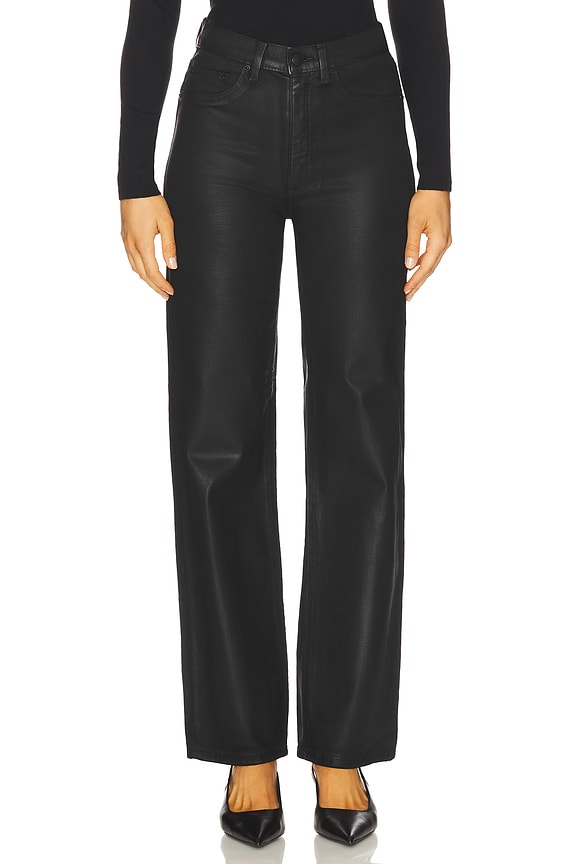 view 1 of 6 Karmine High Rise Wide Leg Jeans in Black Coated
