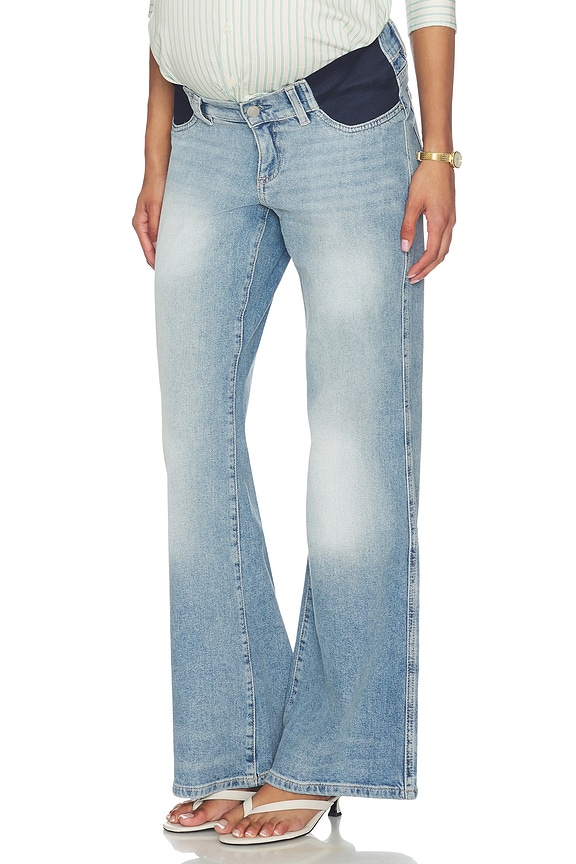 view 1 of 6 Desi Boot Maternity Jeans in Fountain