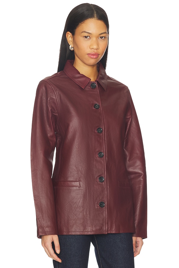 view 2 of 4 Harloe Jacket in Saffron Leather