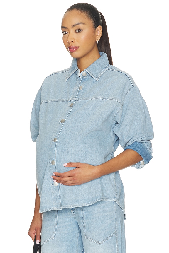 view 1 of 4 X Bumpsuit Addison Maternity Overshirt in Beachfront Aura