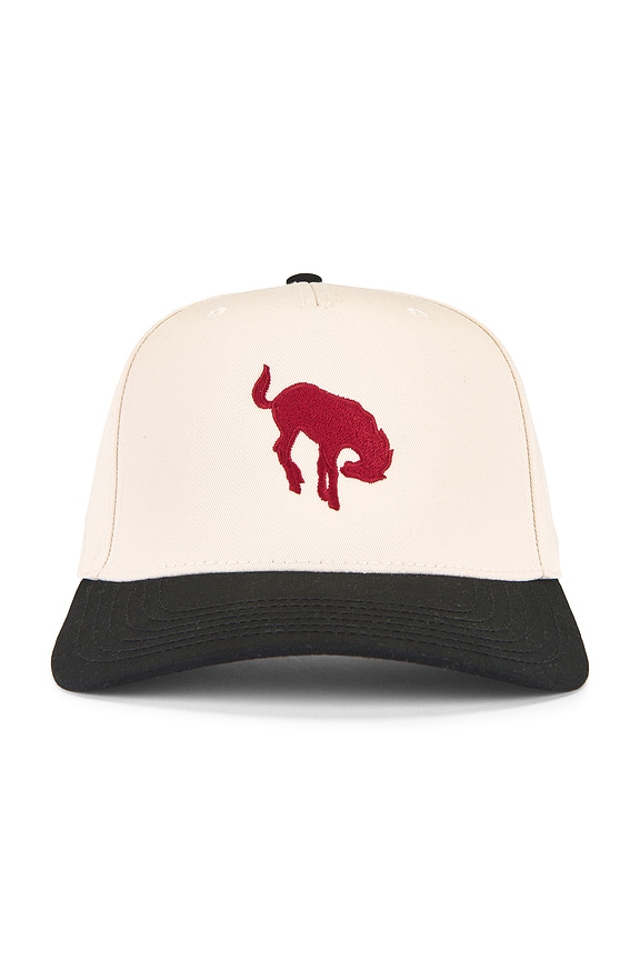 view 2 of 3 Horse Cap in Cream & Red