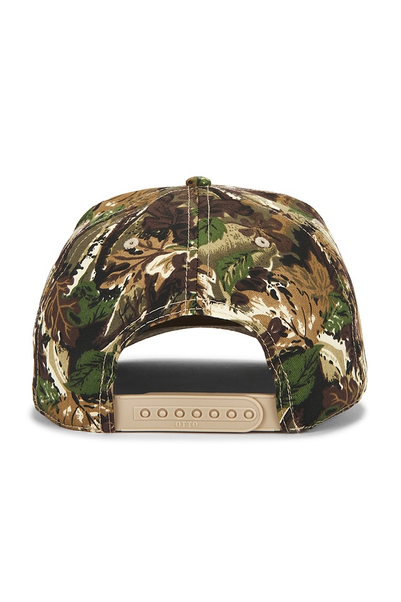 view 2 of 5 Heritage Trucker Hat in Camo & White Puff Embroidery