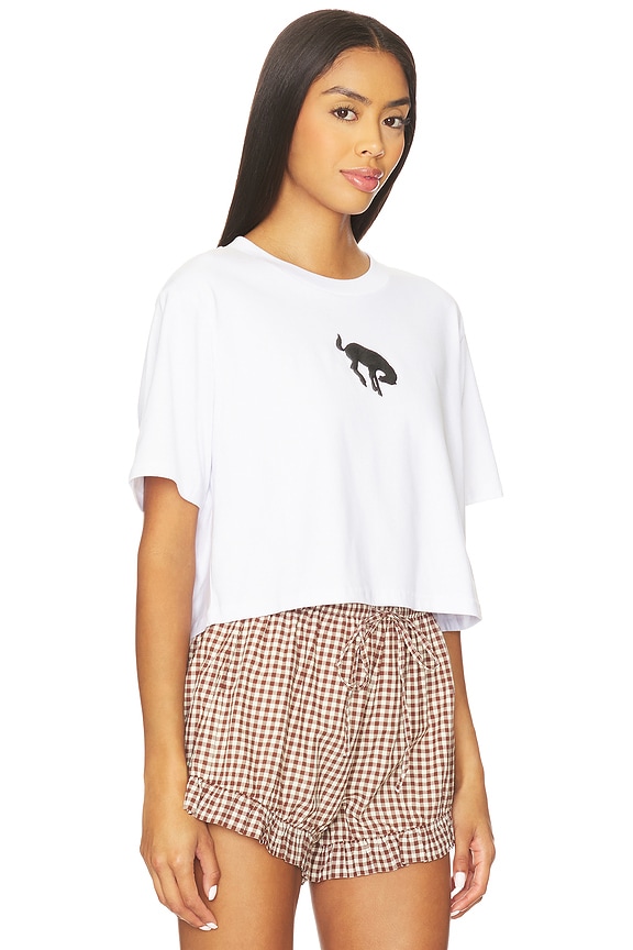 view 2 of 4 Buckin' Bronc Cropped Tee in White