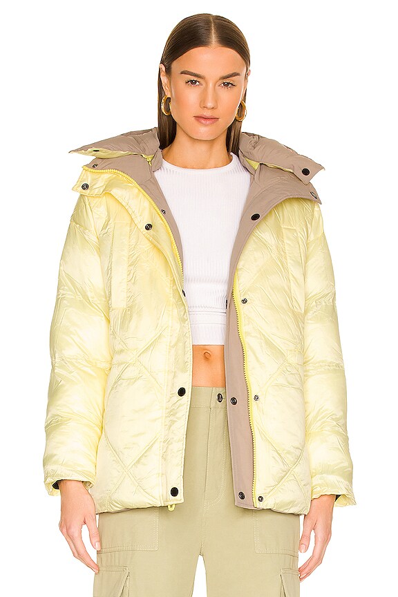 view 2 of 7 Zorah Reversible Parka in Sable & Light Lemon
