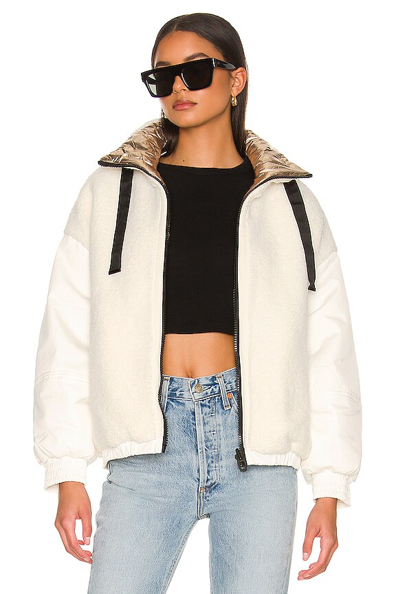 view 1 of 6 CHARLOTTE 패딩 in Off White & Champagne Metallic