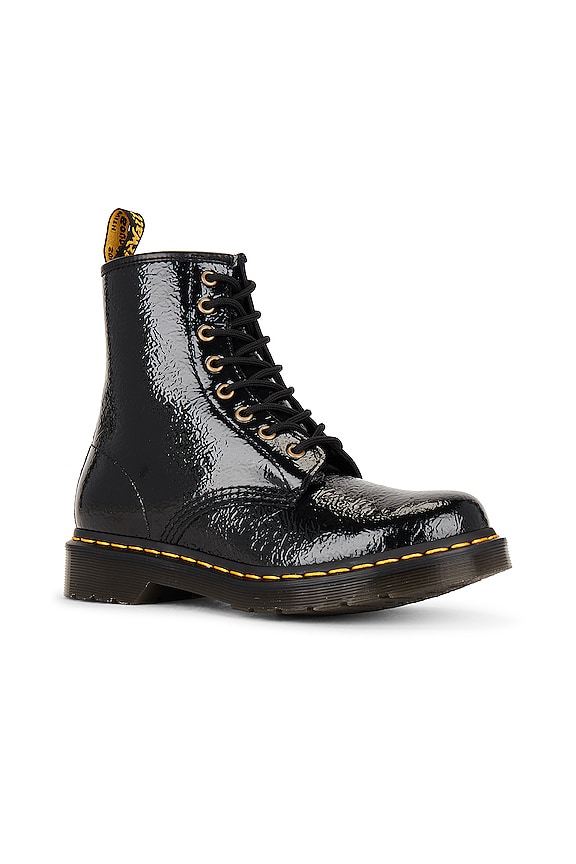view 2 of 5 1460 DISTRESSED PATENT 부츠 in Black