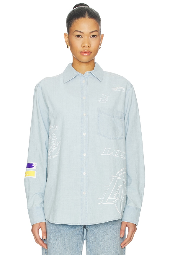 view 2 of 7 The Doodle Sports Oxford Top in La Lakers