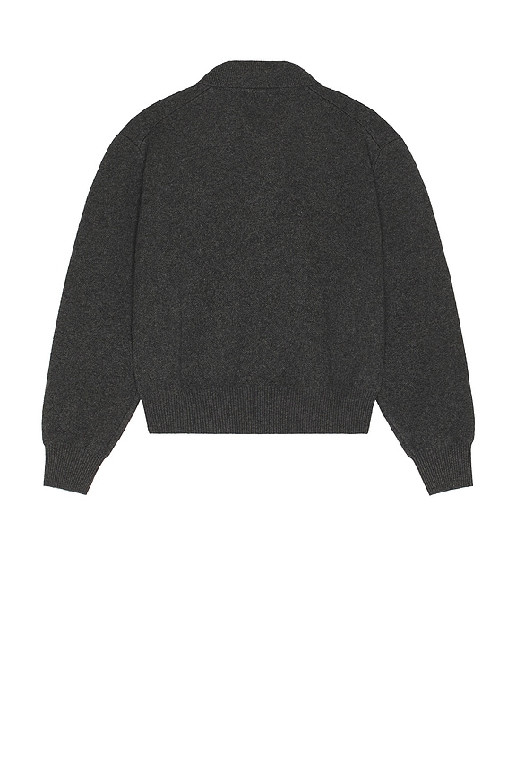view 2 of 4 Cashmere Collared Sweater in Charcoal Grey