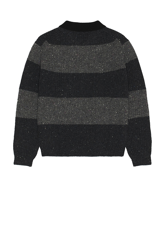 view 2 of 5 Chunky Rugby Sweater in Grey & Charcoal Grey