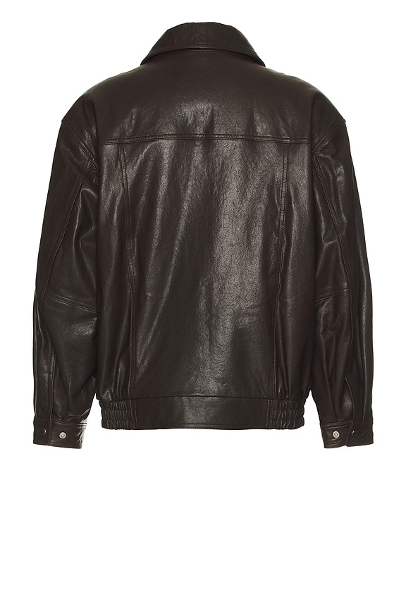 view 2 of 3 Oversized Vintage Leather Blouson in Brown