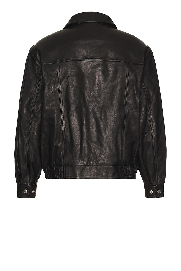 view 2 of 4 Oversized Vintage Leather Blouson in Black