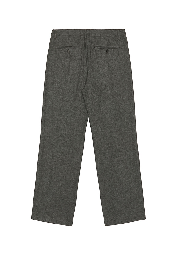 view 2 of 5 Pleated Wide Slacks in Melange Grey