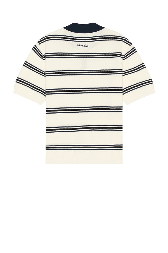 view 2 of 4 TOP POLO in Cream & Navy