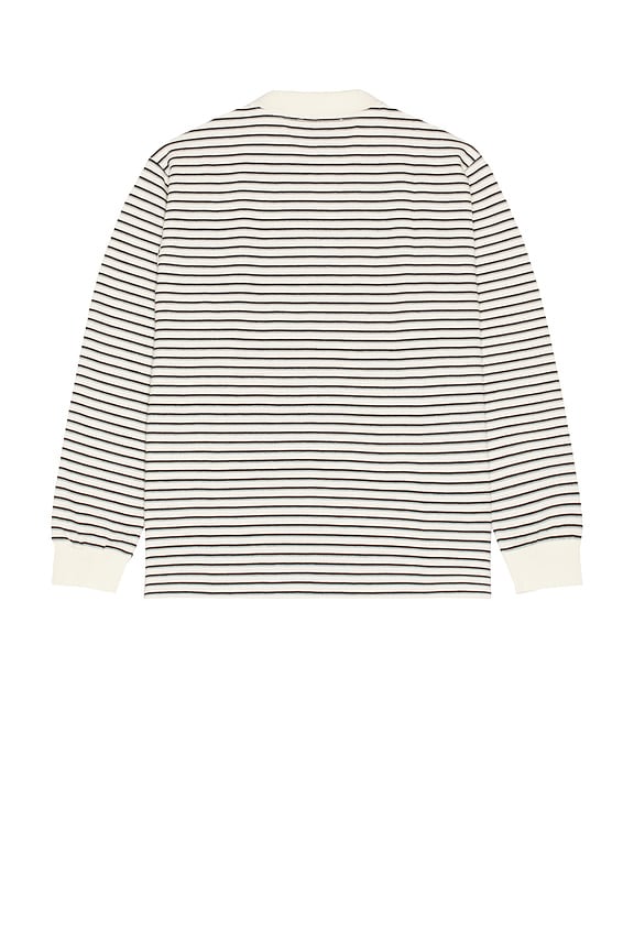 view 2 of 5 Multi Stripe Collared T-Shirt in Ivory Stripe