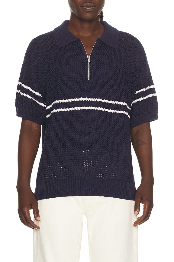 view 1 of 4 Half Zip Polo in Dark Navy