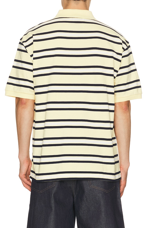 view 2 of 5 Chunky Striped Polo Shirt in Lemon Stripe