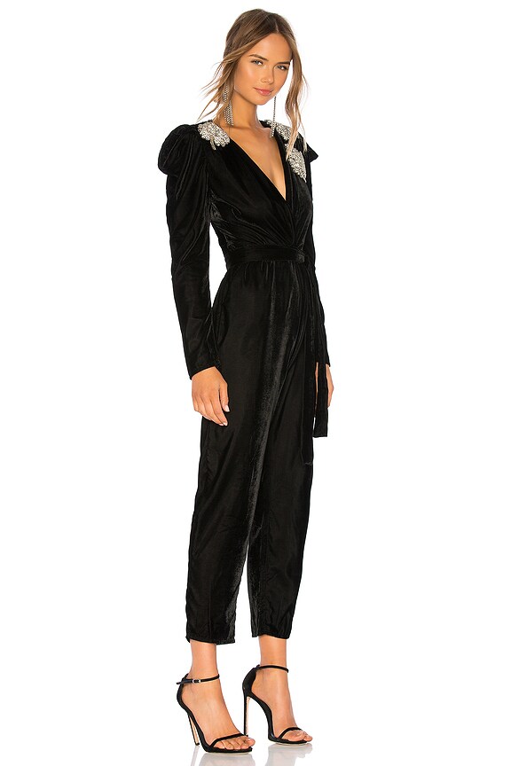 view 2 of 3 Madison Velvet Jumpsuit in Black
