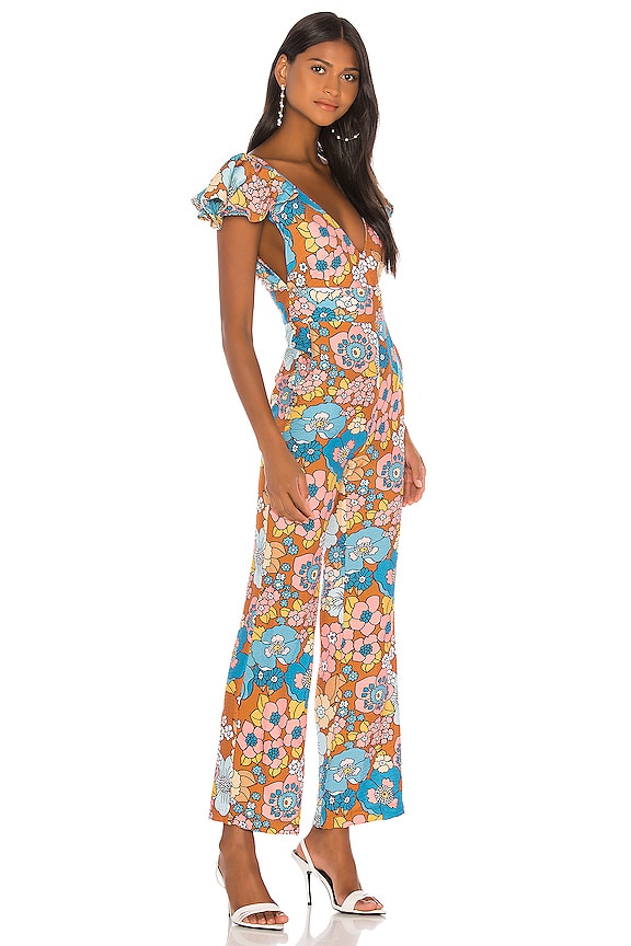 view 2 of 3 Jenny Jumpsuit in Brown Flower