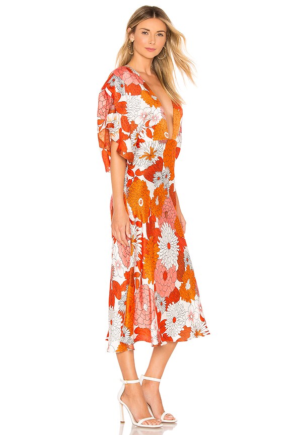 view 2 of 3 Bernadette Dress in Lorem Orange