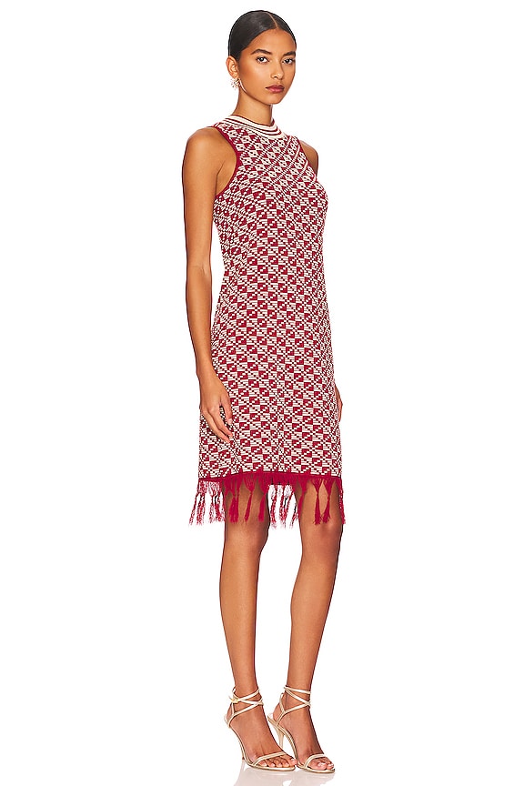 view 2 of 3 YANI 미디 원피스 in Red & Cream