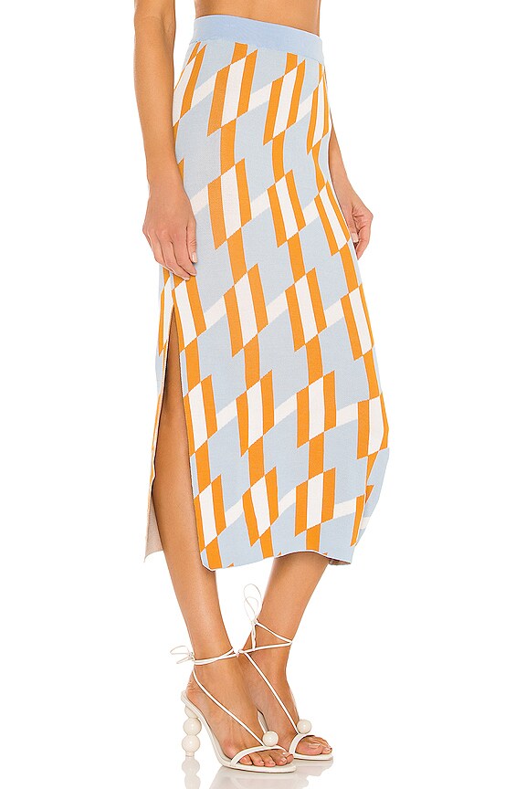 view 2 of 4 Mika Skirt in Light Blue Combo