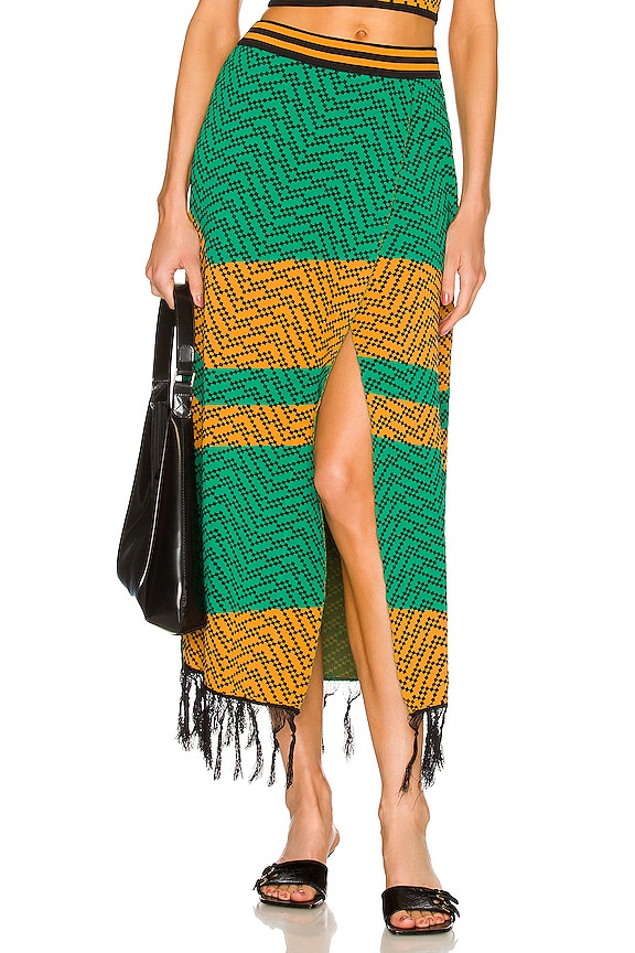 Dodo Bar Or Nala Skirt in Green Orange Combo | REVOLVE