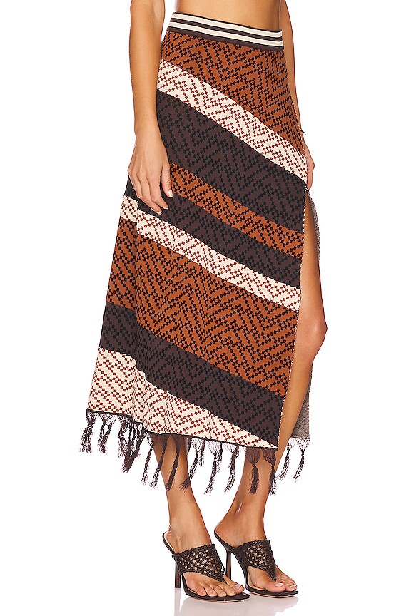 view 2 of 4 JUPE MIDI ACHA in Tan Combo