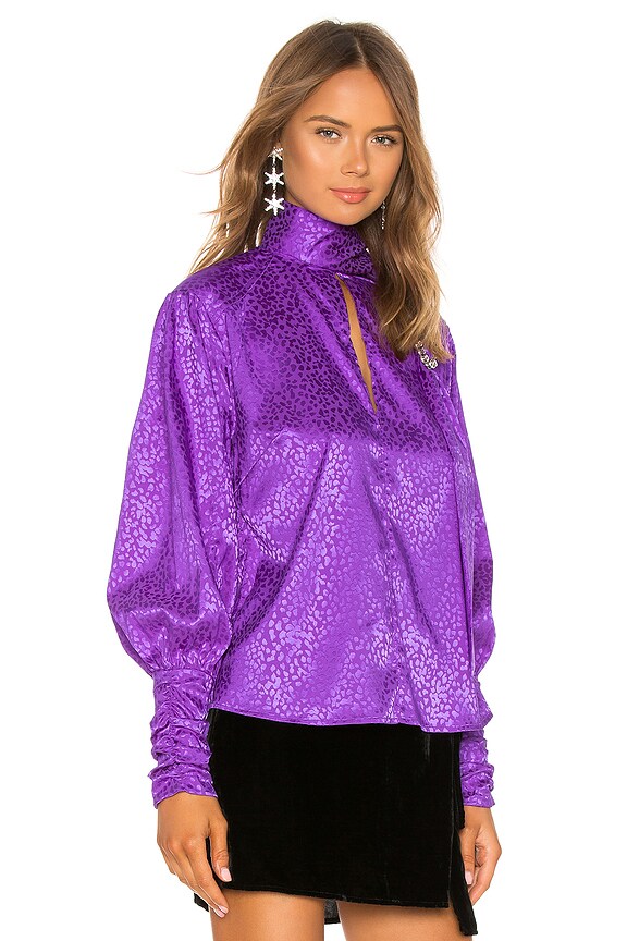 view 2 of 4 Josephine Top in Purple Leopard
