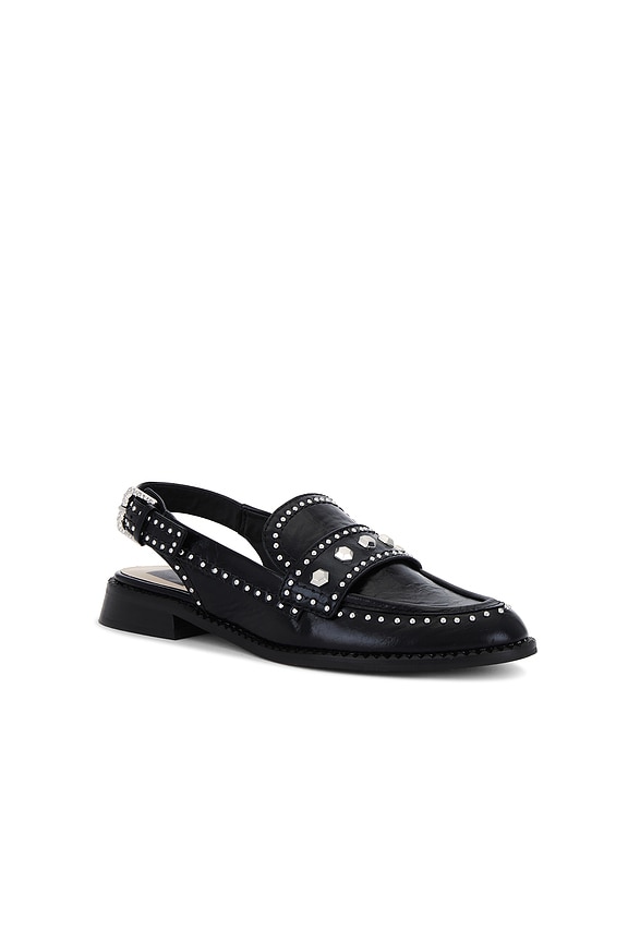 view 2 of 5 MOCASÍN HARDI STUD in MIDNIGHT CRINKLE PATENT