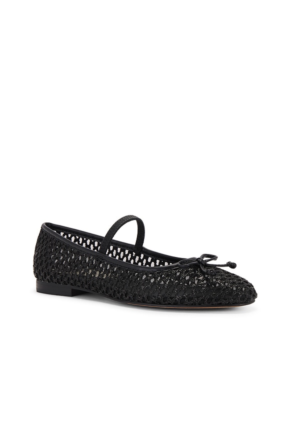 view 2 of 5 Carin Raffia Flat in Onyx