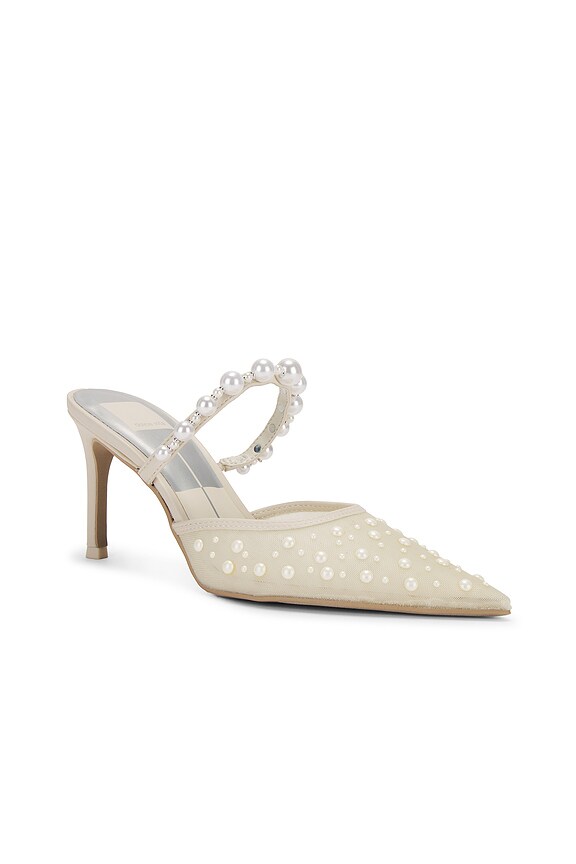 view 2 of 5 Katika Pearl Mule in Ivory Mesh