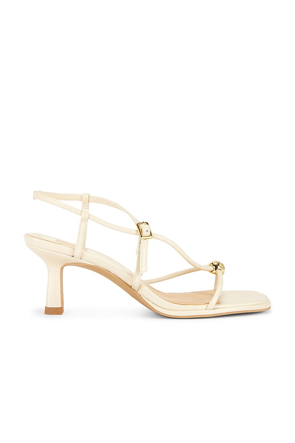 view 1 of 5 SANDALIA DE TACÓN CON TIRAS MYLEE in Creme