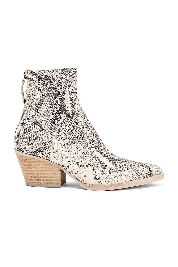 view 1 of 5 BOTTINES SHANTA in White & Black Snake Print