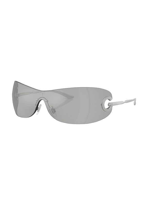view 2 of 3 Shield Sunglasses in Matte Silver