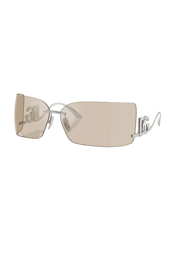 view 2 of 3 Rectangle Sunglasses in Silver
