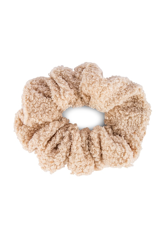 view 2 of 2 Mini Sherpa Chiquita Scrunchie in Creme
